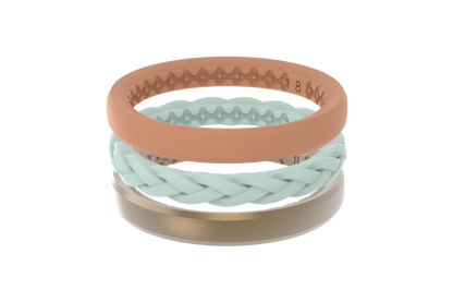 Stackable Gold Coast Groove Rings -