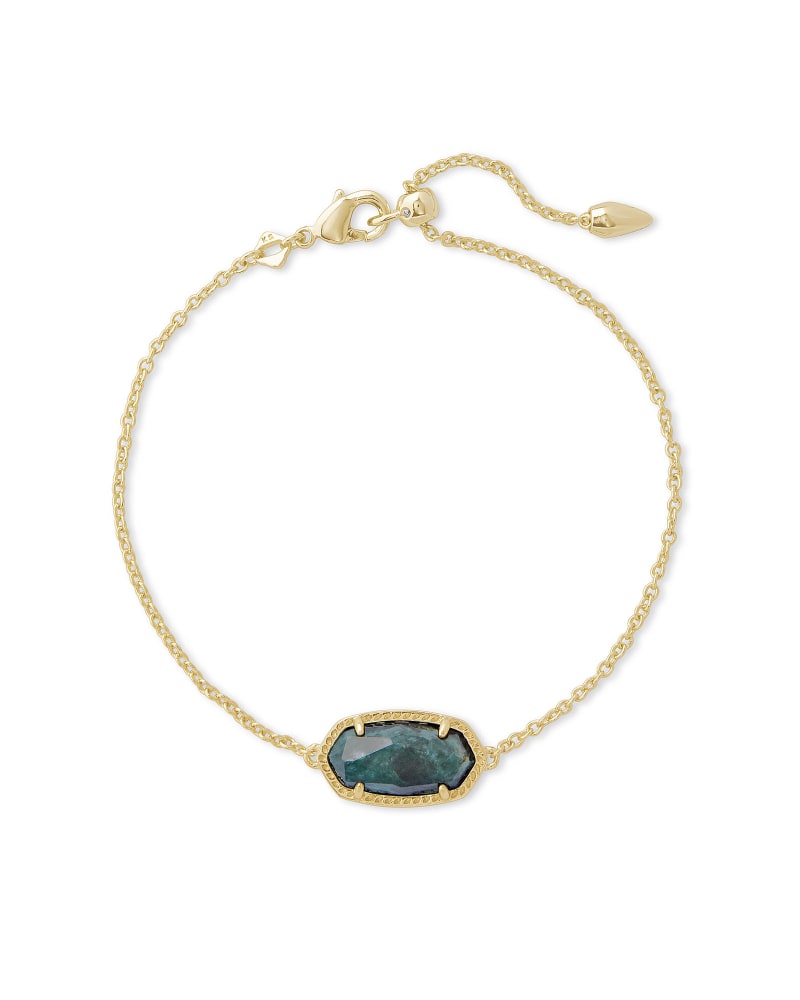 Elaina Slide Bracelet Gold/Green Apatite