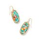 Elle Earrings Gold - Turq Red Oyster