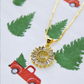 Gemelli Gold Circle Initial Necklace -