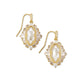 Kapri Drop Earrings Gold Luster Glass