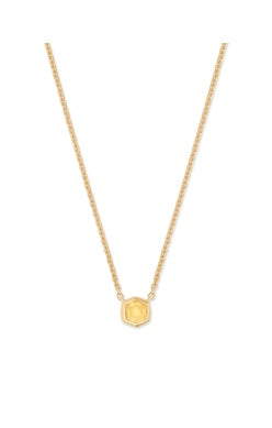 DAVIE PENDANT NECKLACE 18K GOLD VERMEIL LIGHT CITRINE