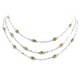 Beaded Two Tone Triple Strand Necklace N2794-A000