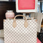 Elizabeth Checkered Tote Purse