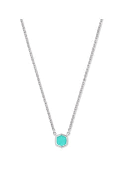 DAVIE PENDANT NECKLACE STERLING SILVER CHRYSOPRASE