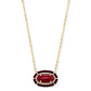 Threaded Elisa Necklace Gold Burgundy Illusion