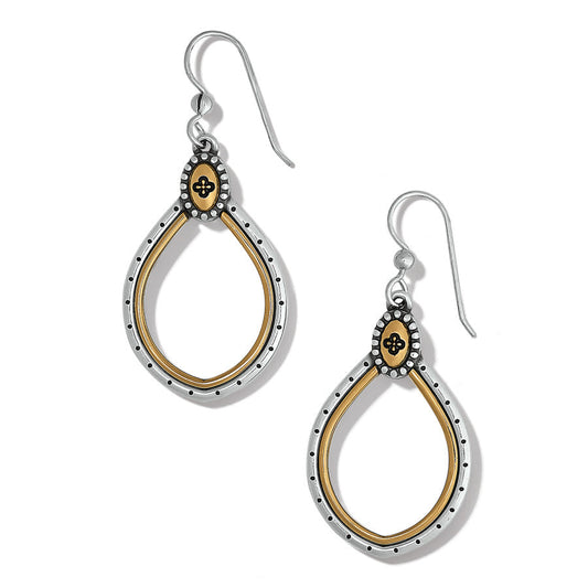 Venezia Two Tone Drop Open Earrings - JA9308