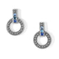 Spectrum Light Blue Round Earrings