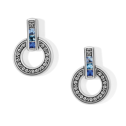 Spectrum Light Blue Round Earrings