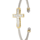 Celebration Petite Pavé Cross Wire Cuff Bracelet B5242-AF00