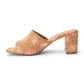 Kristin Cork Pink Daisy Embroidered Sandal -