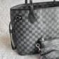 Taylor Checkered Tote - Black