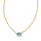 Cailin Pendant Necklace Gold Blue Violet Crystal