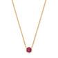 DAVIE PENDANT NECKLACE 18K GOLD VERMEIL PINK RUBY