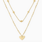Ari Heart Multi Strand Necklace In Gold