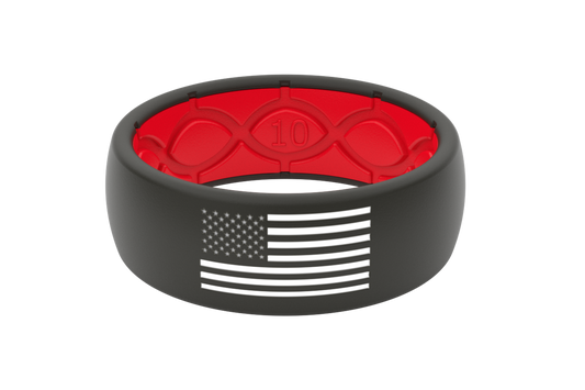 Original Hero Black/Red Flag Groove Ring -