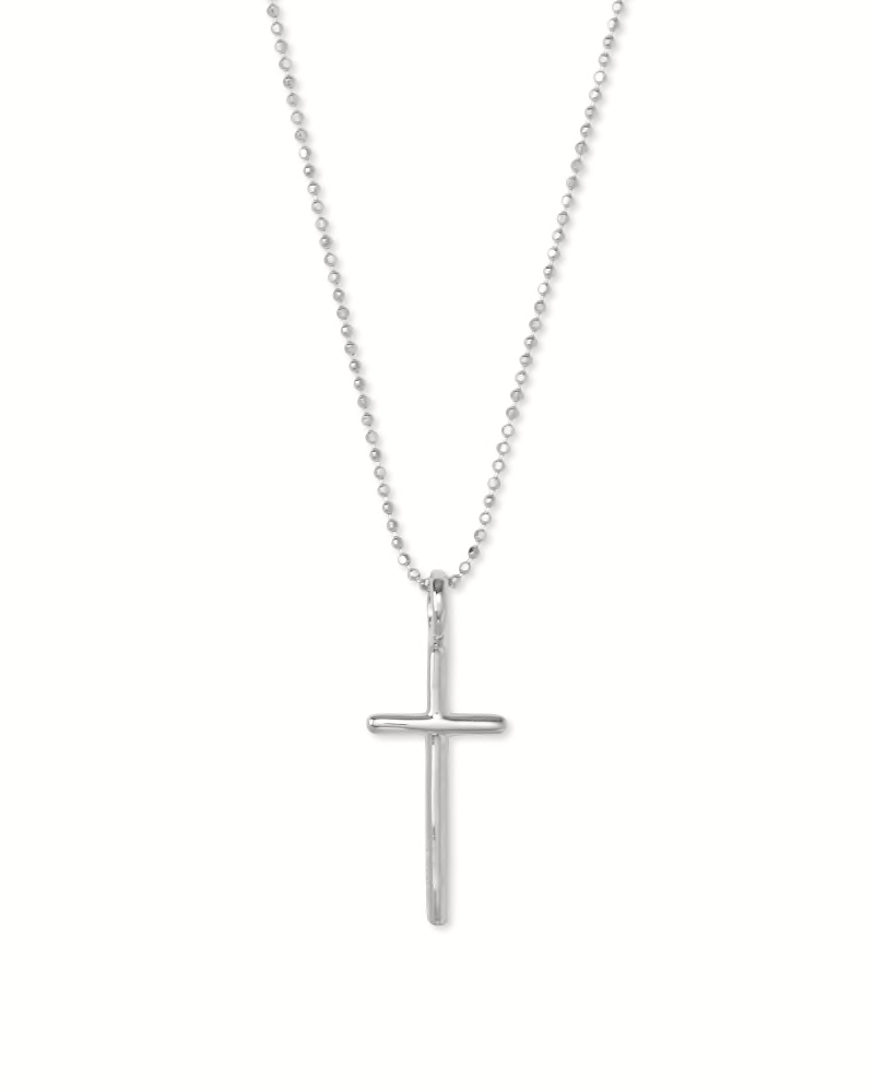 Cross Charm Necklace Sterling Silver