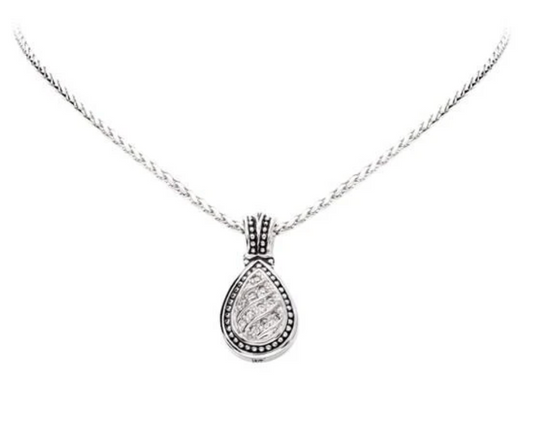 Ocean Images Sparkling Seas Pavé Teardrop Slider with Chain K3847-RF03