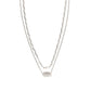 BROOKE MULTI STRAND NECKLACE RHODIUM METAL