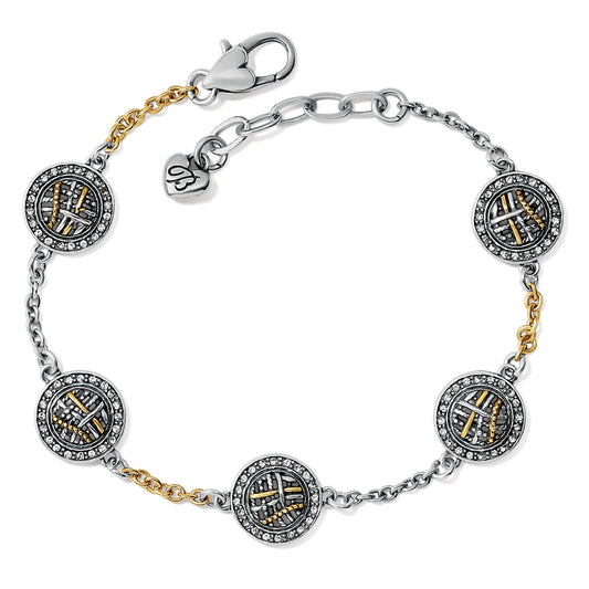 Neptunes Rings Circle Two Tone Bracelet