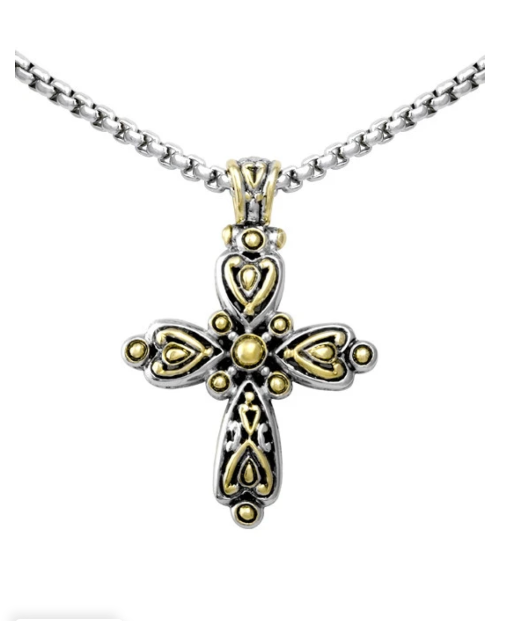 Celebration Collection Two Tone Cross Slider with Chain K3968-A003