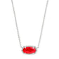 Elisa Rhod/ Silver Red Illusion Necklace