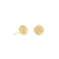Dira Coin Stud Ear Gold Metal