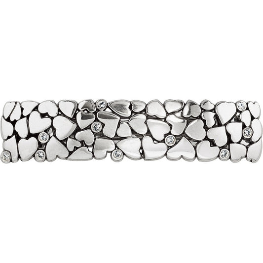 Sil/Stn Le Beau Heart Barrette - J81082
