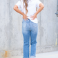 Hi Rise Straight Leg Wide Cuff -