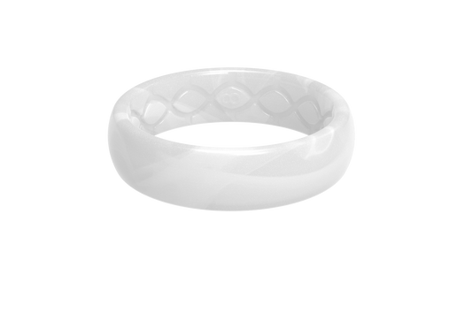 Thin Pearl Groove Ring -