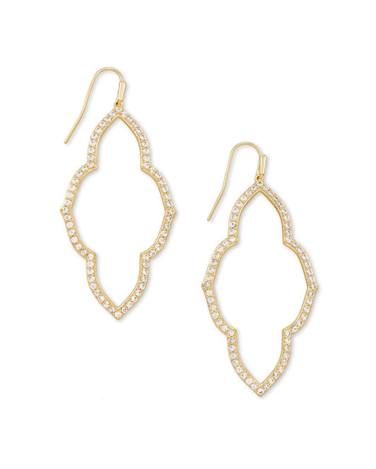 Abbie Open Frame Earring Gold Metal