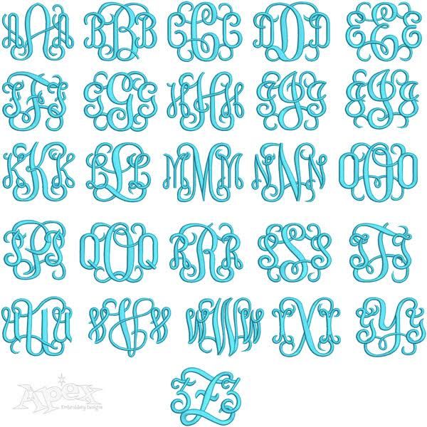 Embroidery Interlocking Monogram