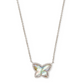 Lillia Butterfly Silver Necklace Iridescent Abalone