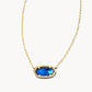 Elisa Necklace Gold Navy Abalone