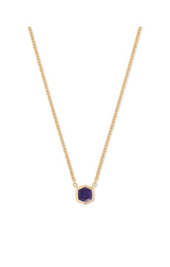 DAVIE PENDANT NECKLACE 18K GOLD VERMEIL BLUE IOLITE