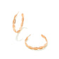 BROOKE HOOP EARRINGS ROSE GOLD METAL
