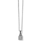 Meridian Silver Square Jewel Necklace - JM6101