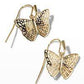 HADLEY BUTTERFLY SMALL DROP EARRINGS GOLD METAL