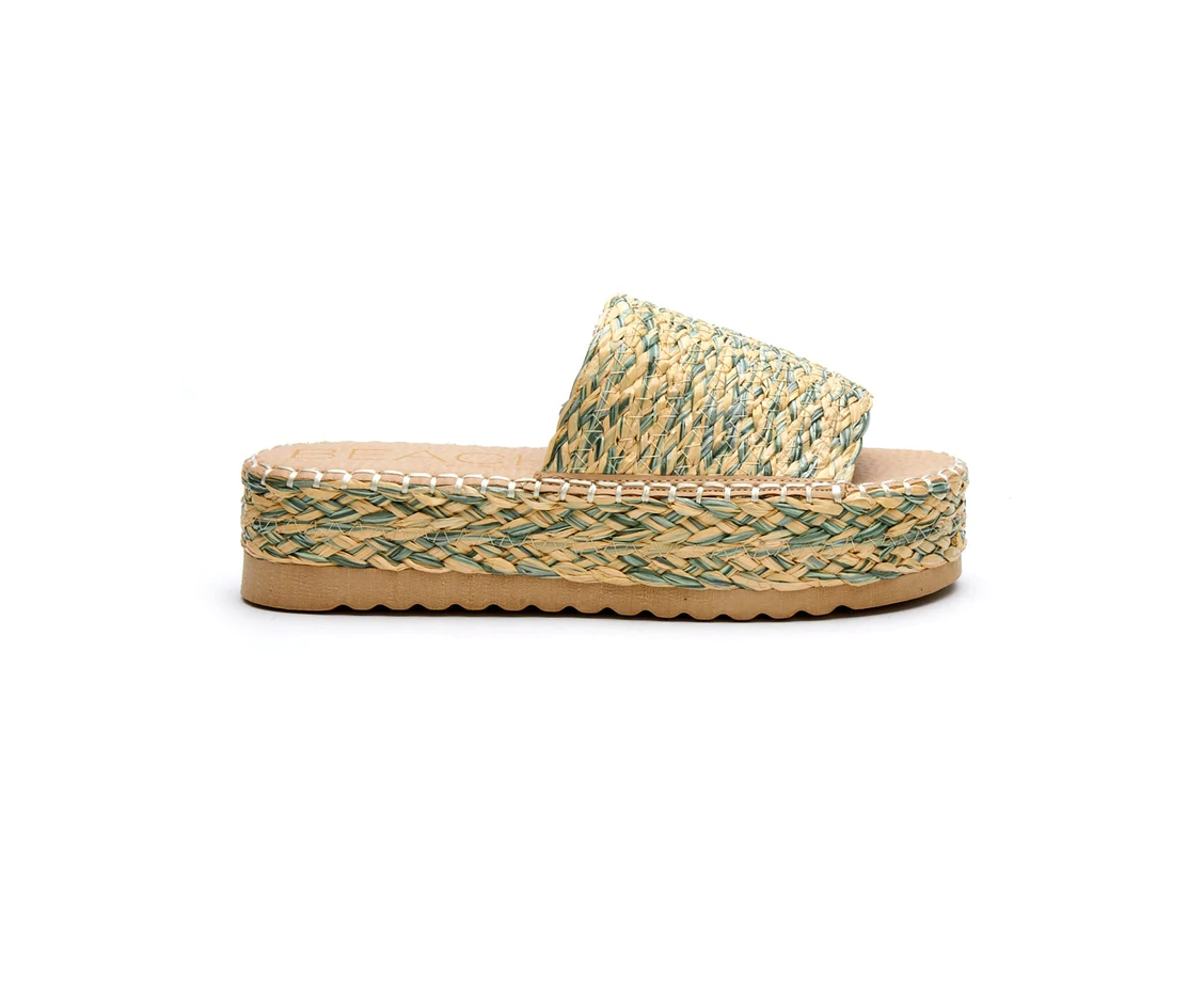 Del Mar Platform Sandal - Green -