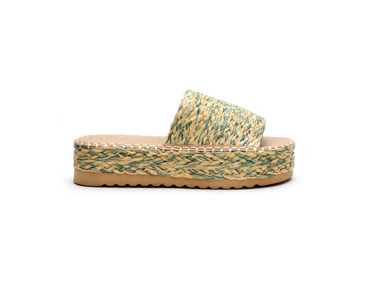 Del Mar Platform Sandal - Green -