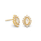 Kapri Stud Earrings Gold Luster Glass