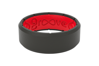 Edge Black/Red Groove Ring -