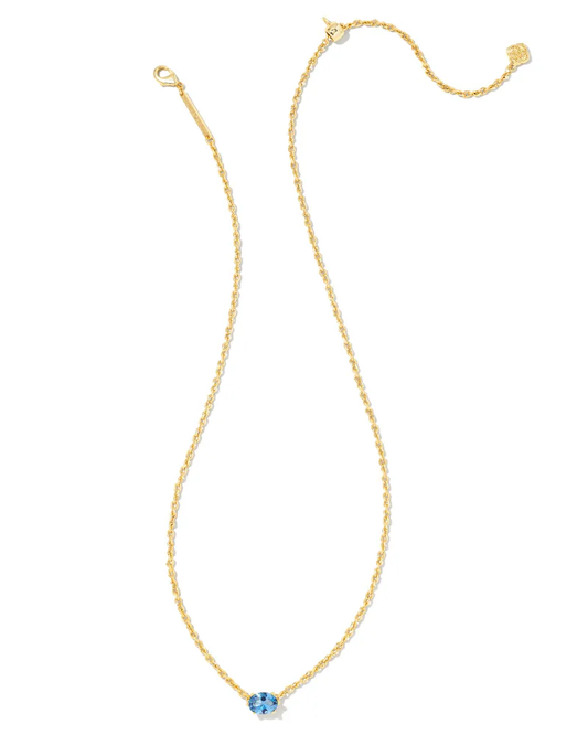 Cailin Pendant Necklace Gold Blue Violet Crystal