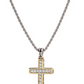 Pavé Two Tone Cross Necklace K5045-AF505