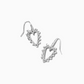 Beaded Ansley Rhodium Open Frame Earrings