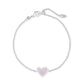 Ari Heart Delicate Bracelet Sil/Amethyst