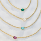Cailin Pendant Necklace Gold Green Crystal