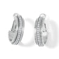Meridian Silver Drop Oval Earrings
