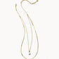 Lindsay Multi Strand Necklace Gold White Pearl
