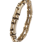 Canias Gold Collection Two Row Hinged Bangle Bracelet  B4066-G00L